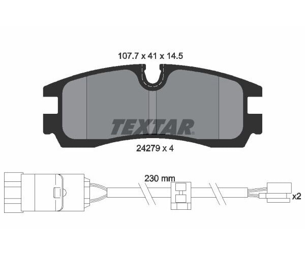 TEXTAR Bremsbelagsatz Scheibenbremse 2427901
