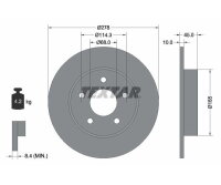 2x Bremsscheibe Hinterachse für Nissan Primera P12...