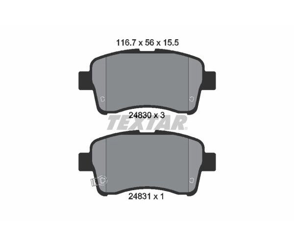 TEXTAR Bremsbelagsatz Scheibenbremse Vorderachse für Suzuki 2483001