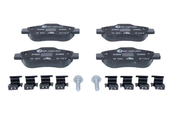 Bremsbelagsatz Vorne Fiat Panda 2 169 ATE Bremse 13.0460-3809.2