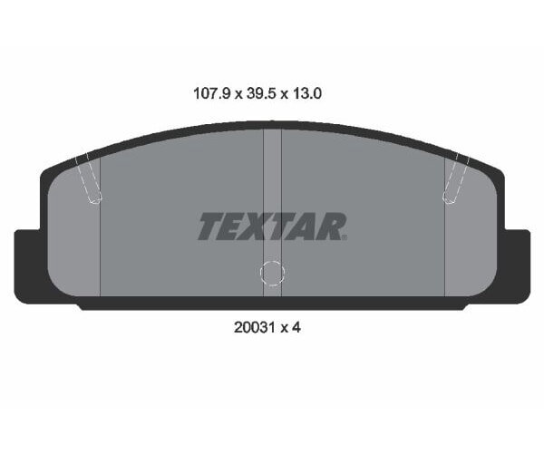 Bremsbelagsatz Hinten Mazda RX-7 323 626 TEXTAR Bremse 2003101