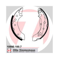 Bremsbackensatz ZIMMERMANN 10990.100.7 180x32 mm Ford...