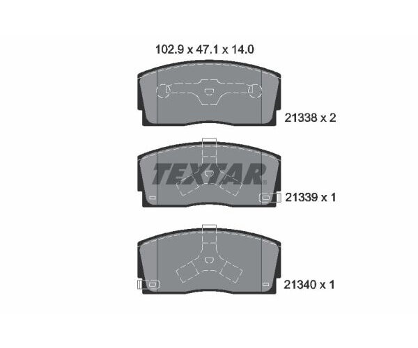TEXTAR Bremsbelagsatz Bremsbeläge VORDERACHSE für DAIHATSU APPLAUSE CHARADE