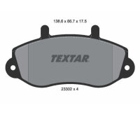 TEXTAR Bremsbelagsatz Bremsbeläge Vorderachse...