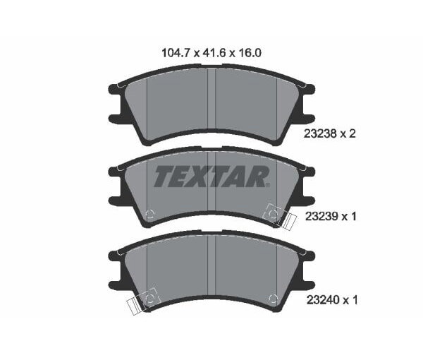TEXTAR Bremsbelagsatz Bremsbeläge VORDERACHSE für HYUNDAI ATOS
