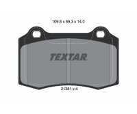 TEXTAR Bremsbelagsatz Bremsbeläge Q+ VORDERACHSE...