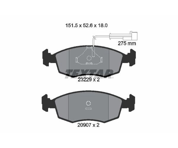 TEXTAR Bremsbeläge VORDERACHSE für ALFA ROMEO 155 GTV SPIDER FIAT COUPE CROMA