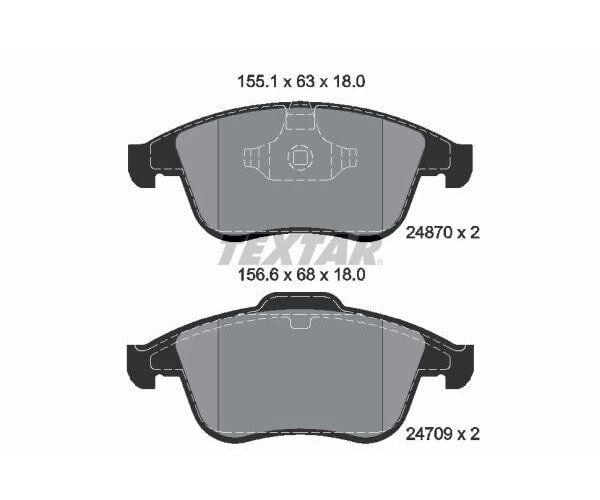 TEXTAR Bremsbelagsatz Bremsbeläge VORDERACHSE für RENAULT LAGUNA LATITUDE SCÉNIC