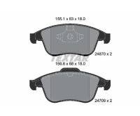 TEXTAR Bremsbelagsatz Bremsbeläge VORDERACHSE...