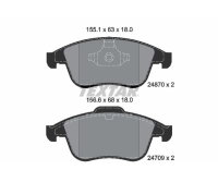 TEXTAR Bremsbelagsatz Bremsbeläge VORDERACHSE für RENAULT LAGUNA LATITUDE SCÉNIC