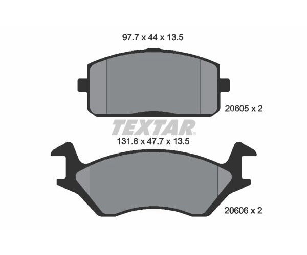 TEXTAR Bremsbelagsatz Bremsbeläge VORDERACHSE FÜR TOYOTA STARLET