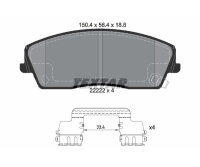 TEXTAR Bremsbelagsatz Bremsbeläge VORDERACHSE...