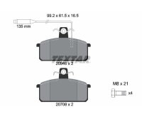 TEXTAR Bremsbelagsatz Bremsbeläge VORDERACHSE...