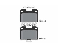 TEXTAR Bremsbelagsatz Bremsbeläge HINTERACHSE...