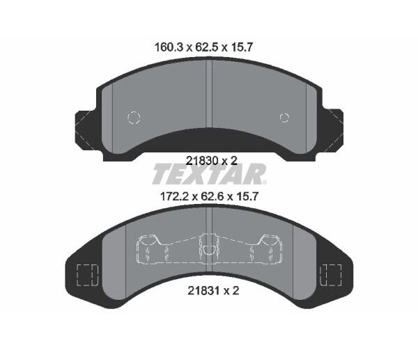 TEXTAR Bremsbeläge VORDERACHSE für FORD EXPLORER 4.0 Bj. 01.1993-12.1994