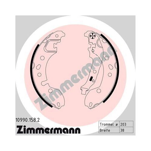 Bremsbackensatz Hinten Smart Fortwo 3 453 ZIMMERMANN Trommelbremse 10990.158.2