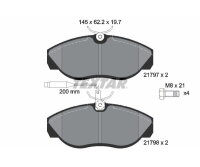 TEXTAR Bremsbeläge VORDERACHSE für CITROËN...