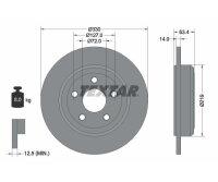 2x TEXTAR Bremsscheibe Hinterachse für Dodge Jeep Ø 330mm 92274703