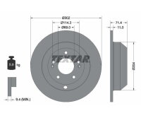 2x TEXTAR Bremsscheibe PRO Ø302mm HINTEN für...