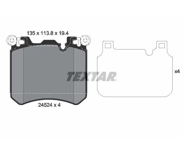Textar Bremsbelagsatz für BMW X5 X6 E70 E71 E72 Rolls Royce Ghost Wraith Dawn RR