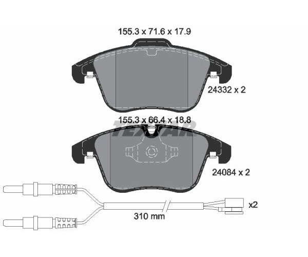 Bremsbelagsatz Bremsbeläge vorne für Citroën C5 Peugeot 407 508 Textar