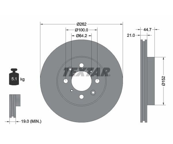 2x Bremsscheibe PRO Vorderachse 262mm