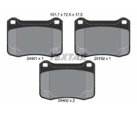 TEXTAR Bremsbelagsatz Bremsbeläge HINTERACHSE...