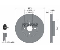 2x TEXTAR Bremsscheibe PRO Ø275mm VORDERACHSE...