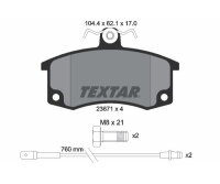 TEXTAR Bremsbelagsatz Bremsbeläge VORDERACHSE...