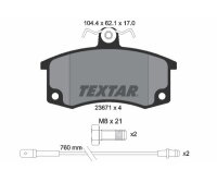 TEXTAR Bremsbelagsatz Bremsbeläge VORDERACHSE...