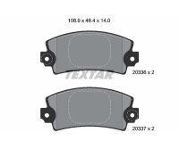 Bremsbelagsatz Bremsbeläge hinten für Renault Clio R19 R21 Espace Textar