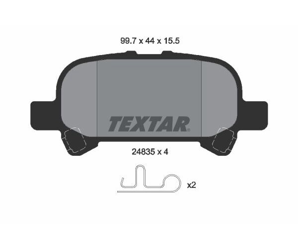 Bremsbelagsatz Bremsbeläge hinten für Toyota Avalon Camry Solara Textar