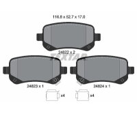TEXTAR Bremsbelagsatz Bremsbeläge HINTERACHSE...
