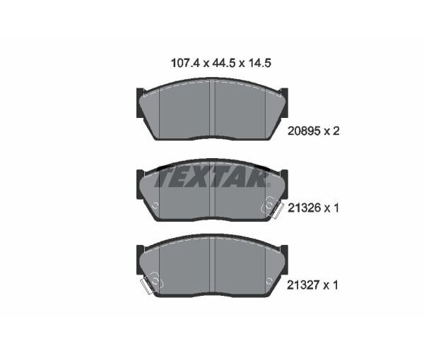 Bremsbeläge VORDERACHSE für HONDA CIVIC CRX TEXTAR