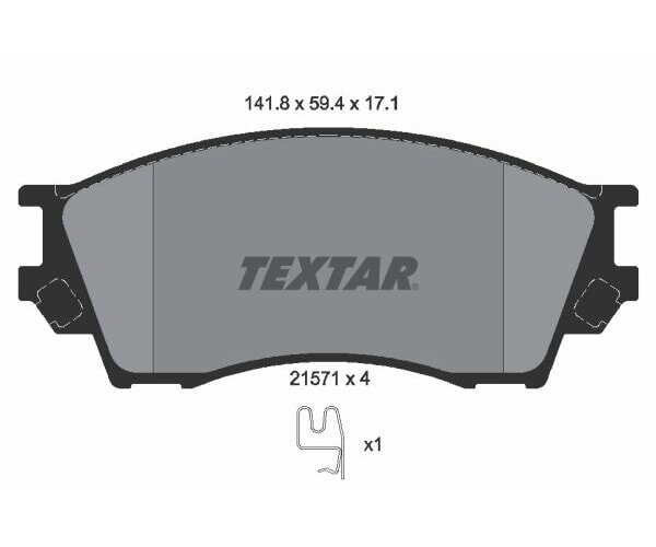 TEXTAR Bremsbelagsatz Bremsbeläge VORDERACHSE FÜR MAZDA XEDOS 9 TA