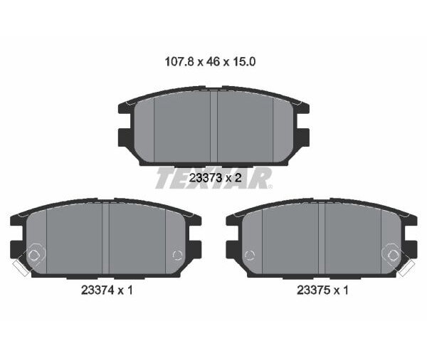 Bremsbelagsatz Bremsbeläge hinten für Mitsubishi Lancer Pajero Textar