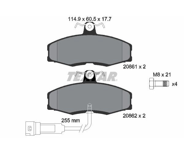 TEXTAR Bremsbelagsatz für Ford Sierra Mk 1 Schrägheck Kombi GBC BNC Bremse vorne