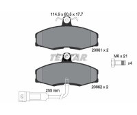 TEXTAR Bremsbelagsatz für Ford Sierra Mk 1...