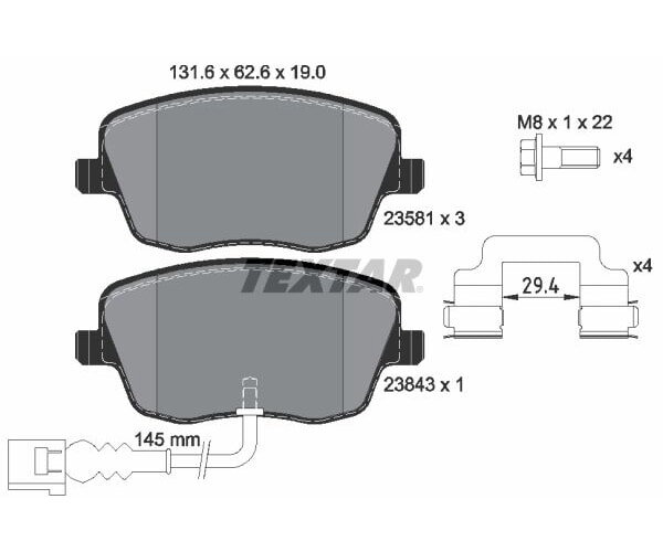 Bremsbeläge Q+ VORNE für 5J IBIZA SEAT VW POLO 4 TEXTAR