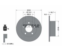 2x TEXTAR Bremsscheibe 245mm Hinterachse