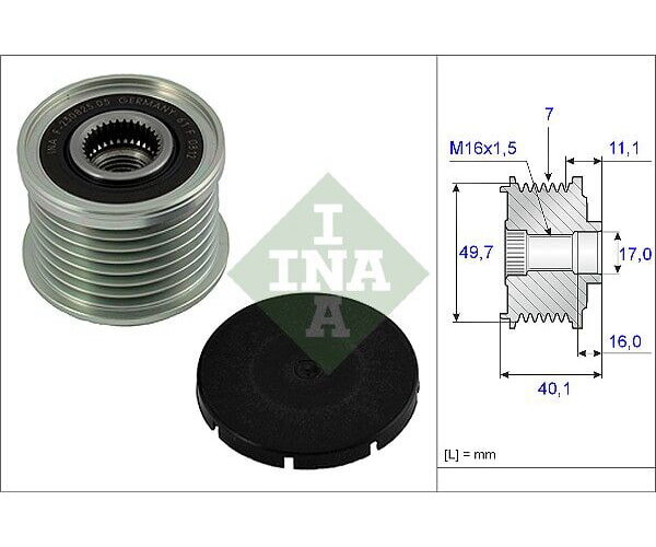 Generatorfreilauf Lichtmaschine Mercedes-Benz INA 7 Rillen 535 0021 10