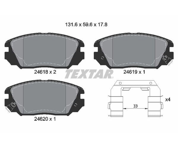 Bremsbeläge Q+ VORNE für HYUNDAI GRANDEUR SONATA TUCSON KIA TEXTAR