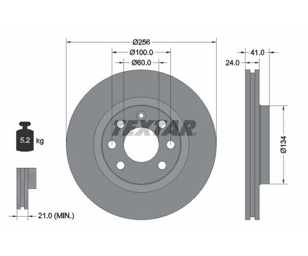 2x Bremsscheiben vorne 256mm für Opel Astra F Vectra A B Calibra Textar PRO