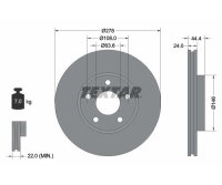 2x Bremsscheiben vorne 278mm für Ford Transit...