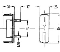 Kennzeichenleuchte HELLA 2KA 997 011-021 12 V C5W links oder rechts schwarz