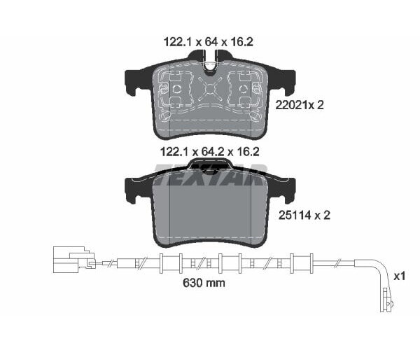 Bremsbelagsatz Bremsbeläge hinten für Jaguar XK XKR X150 Textar