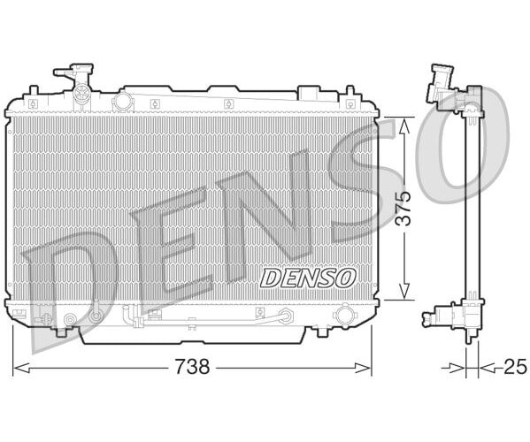 DENSO Kühler Motorkühlung für TOYOTA RAV 4 II