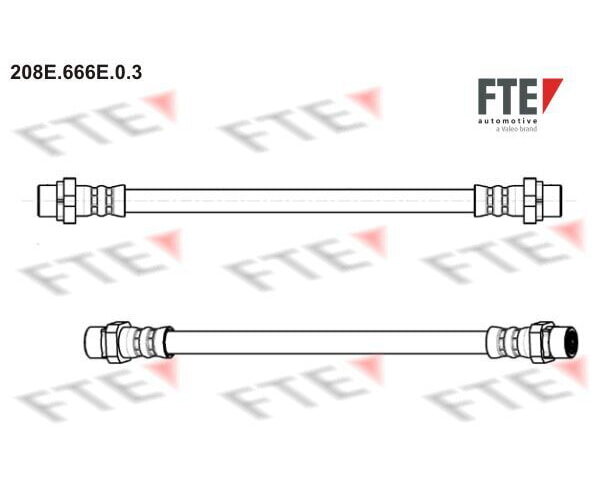 FTE Bremsschlauch 208mm hinten links für BMW 208E.666E.0.3
