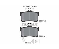 TEXTAR Bremsbelagsatz Bremsbeläge HINTERACHSE...