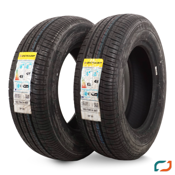 2x 185/70 R14 88T Sommerreifen Dunlop SP 30 Reifen DOT17 DEMO